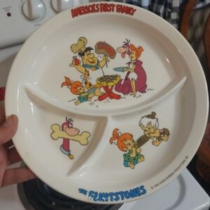 Rare Flintstones plate. 1986